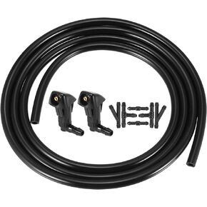 ACROPIX Front Windshield Washer Nozzle Sprayer Kit for Honda Accord with 2 Meter Fluid Hose - Pack of 9 Black
