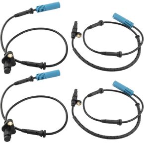 BOXI (Set of 4) Front & Rear Left & Right Side ABS Wheel Speed Sensor Fit for BMW 525i 528i 530i 540i M5 2000 2001 2002 2003 | 34526756375 34526756376
