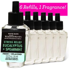 White Barn Bath & Body Works Eucalyptus Spearmint 6-Pack Wallflowers Refill