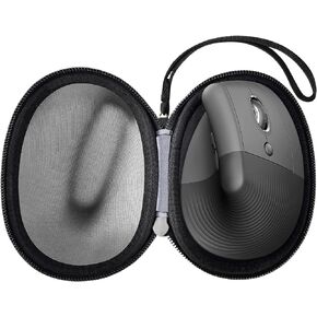 ANKHOH Case for Logitech Lift Vertical Ergonomic Mouse, Travel Carrying Holder Storage Box for Logi Wireless Bluetooth Cordless Upright Mouse - Bag Only (Black)