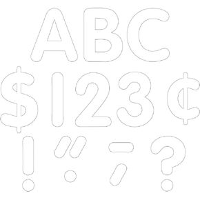 Teacher Created Resources White Classic Font 4-Inch Letters Uppercase Pack (5382)