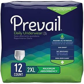 Prevail Daily Disposable Underwear 2X-Large, PV-517, Maximum, 12 Ct (2 Pack of 12 Count | 24 Count Total) in Saudi Arabia