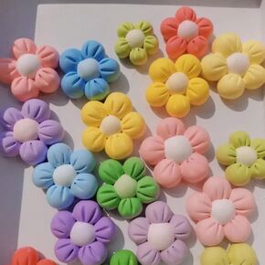 Yuxuanish 30pcs of DIY Finished Clay Flower,3cm-5cm Handmade Finish Clay Flowers for Mirror Frame,Crafts Decoration (Mix Colors)