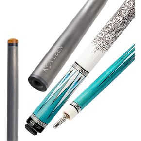 Carbon Fiber Pool Cue Stick Technology Low Deflection Billiard Cue ( 12.5mm Carbon Fiber Shaft, 4 Pieces of Carbon Tubes Inside Butt, Leather Handle, 3/8*8 Radial Pin Joint, Adjustable Weight)