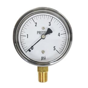 Kodiak Controls KC25-5# Low Pressure Gauge 5 PSI