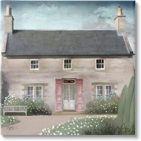 Stupell Industries Peaceful Rural Cottage House Blooming Flower Buds Canvas Wall Art, Design By Elizabeth Medley