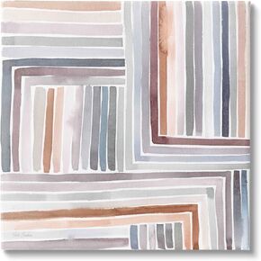 Stupell Industries Structured Geometric Lines Abstract Square Shapes Canvas Wall Art, Design by Kristen Brockmon