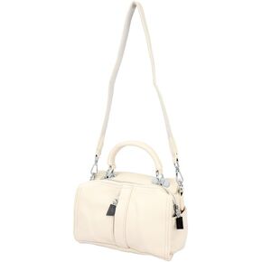 Youthful and Stylish White PU Women's Bag Adjustable Shoulder Strap Ultra Soft Leather Shoulder Slouchy Handbag