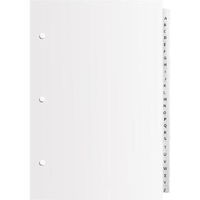 Sayglossy 27 Pieces A-Z Tab Alphabet Dividers for 3 Ring Binder 5 1/2 x 8 1/2 Inches Binder Dividers Customizable Table of Contents Page with A-Z Tabs for Student Teacher Office Worker Organization