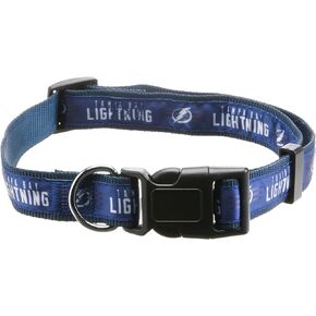 NHL PET Collar Tampa Bay Lightning Dog Collar, Size Large Hockey Team Collar for Dogs & Cats. A Shiny & Colorful Dog & Cat Collar Licensed by The NHL