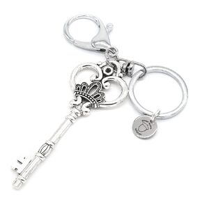 Antique Key Keychain - Large Victorian Crown Key Charm - Skeleton Key - Swivel Keyring and Clip - Retro Steam Punk Key Chain - Santa Key - Handmade by Green Acorn Kitchen