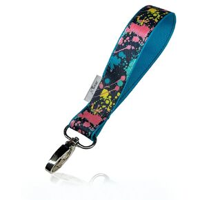JaxGear | Paint Splatter Wristlet Strap for Car House Keys, ID Badge, Wallets | Colorful Handmade Wrist Lanyard Fashion Keychain Accessories Keeper Hand Leash