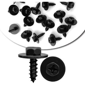 10pcs Bumper Cover Mud Flaps Wheel Wells Screws Bolts Compatible with Toyota Lexus Camry Tacoma Avalon Prius Corolla 90159-60498