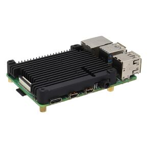 Geekworm 7mm Thickness Embedded Heatsink with Fan (P165-A) for Raspberry Pi 4, Armor Aluminum Radiator with 5V Cooling Fan Compatible with Raspberry Pi 4 Model B Computer