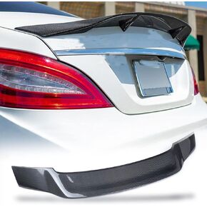 MCARCAR KIT Real Carbon Fiber W218 Trunk Spoiler for Mercedes Benz CLS Class 2012-2018 CLS63 CLS350 CLS400 CLS500 CLS550 AMG Auto CF Car Rear Boot Lid Highkick Wing Lip Factory Outlet