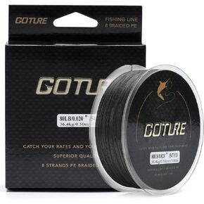 خط الصيد المضفر Goture X8 - خط صيد السمك المضفر القوي للغاية والحساس والسلس وغير القابل للتمدد، خطوط مضفرة مقاومة للتآكل للغاية - أزرق، أسود، أخضر داكن، أخضر جيشي - 20-80 رطل in Kuwait