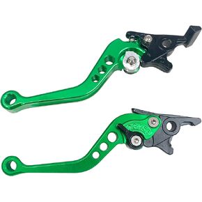 Modengzhe Motorcycle Brake Lever Aluminum Alloy Motorbike Brake Clutch Handle (Green)