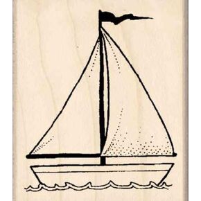 Stamps by Impression Sailboat Rubber Stamp
