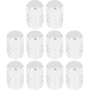 X AUTOHAUX 10pcs Purple Tire Stem Valve Caps Wheel Valve Covers Car Dustproof Hexagon Shape Aluminium Alloy Tire Cap in Saudi Arabia