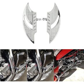 HCmotorku Motorcycle Passenger Footboards Rear Floorboards Male Mount Foot Pegs CNC Cut Fit For Harley Sportster Touring Road King Road Glide Electra Glide Street Glide Dyna Chrome