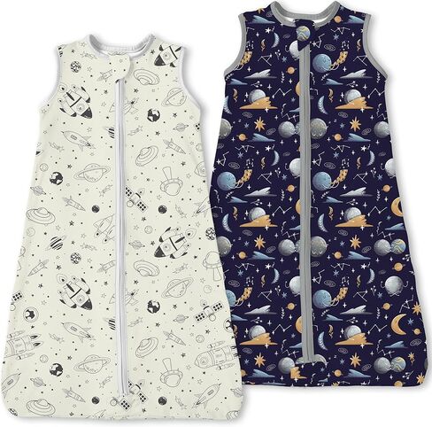 TOTBASIC Toddler Sleep Sack 0.5 TOG, Wearable Blanket Baby Sleeping Bag 2t-4t with 2-way Safe Zipper, Ultra Soft All Season Sleepsacks,Space Odyssey, 2 Pack in Saudi Arabia
