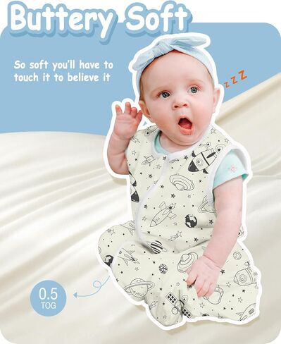 TOTBASIC Toddler Sleep Sack 0.5 TOG, Wearable Blanket Baby Sleeping Bag 2t-4t with 2-way Safe Zipper, Ultra Soft All Season Sleepsacks,Space Odyssey, 2 Pack in Saudi Arabia