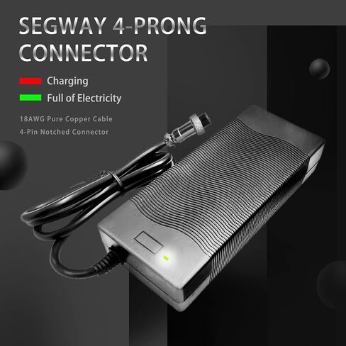 شاحن سكوتر كهربائي 4 شقوق لـ Ninebot S/S-MAX/Mini PRO/Mini lite، موصل 63V 2A 4-Pin متوافق مع Ninebot بواسطة Segway Go Kart in Kuwait