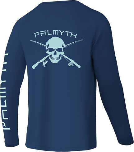 قمصان صيد السمك بجيب Palmyth للرجال بأكمام طويلة بعامل حماية من أشعة الشمس 50+ تي شيرت للحماية من الشمس in Kuwait