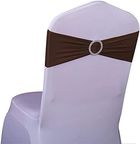 AMERRY 50 Pcs Spandex Chair Bands Sashes Folding Chair Covers Chair Sashes Clearance Chair Bows for Wedding Party Banquet Christmas Thanksgiving Baby Shower Event Decorations (Black Green,50 PCS) in Saudi Arabia