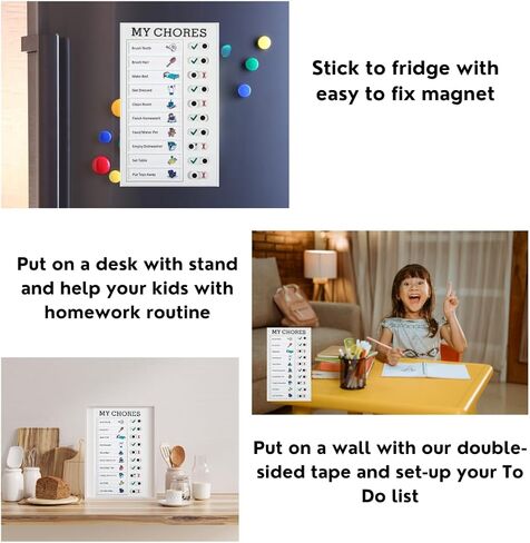 2 Pcs to Do List Checklist Boards Chore Chart Memo Tools Detachable Message Kids Planner Checklist Slider Schedule Planning with Accessories Planning Boards for Kids Organization ADHD Tools in Saudi Arabia