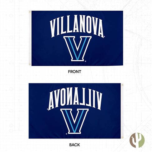 لافتات علم جامعة صبار الصحراء فيلانوفا VU Wildcats أعلام 100% بوليستر للاستخدام الداخلي والخارجي 3x5 (النمط 2) in Saudi Arabia