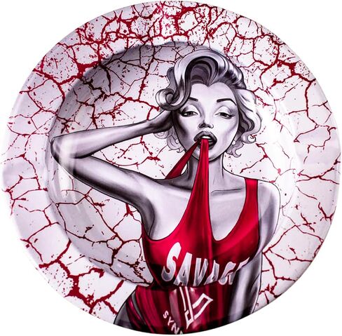 V Syndicate Metal Ashtray 5.5"L x 5.5"W x 1"H - Full Color, High Definition, Easy to Clean, Discreet Packaging - Multiple Designs for Every Smoker - Perfect for On-the-Go Use (Cloud 9 Chameleon) in Saudi Arabia