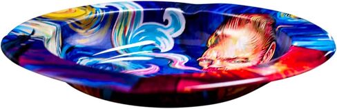 V Syndicate Metal Ashtray 5.5"L x 5.5"W x 1"H - Full Color, High Definition, Easy to Clean, Discreet Packaging - Multiple Designs for Every Smoker - Perfect for On-the-Go Use (Cloud 9 Chameleon) in Saudi Arabia