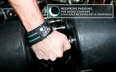 Lifting Straps (2 Pairs/4 Straps) for Weightlifting/Cross Training/Workout/Gym/Powerlifting/Bodybuilding-Support For Women & Men - Premium Quality Equipment & Accessories -Avoid Injury in Saudi Arabia