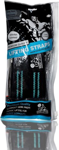 Lifting Straps (2 Pairs/4 Straps) for Weightlifting/Cross Training/Workout/Gym/Powerlifting/Bodybuilding-Support For Women & Men - Premium Quality Equipment & Accessories -Avoid Injury in Saudi Arabia