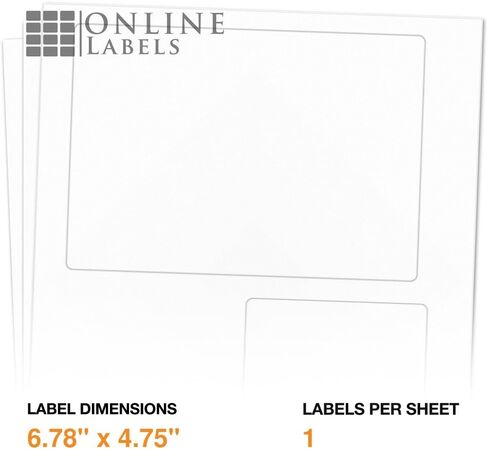 ملصقات على الإنترنت 6.78 × 4.75 و3.5 × 3.75 ملصقات شحن - متوافقة مع USPS Click-N-Ship - حزمة من 100 ورقة - طابعة نافثة للحبر/ليزر in Saudi Arabia
