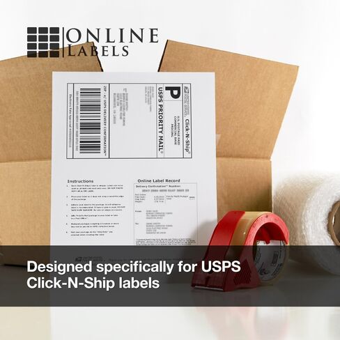 ملصقات على الإنترنت 6.78 × 4.75 و3.5 × 3.75 ملصقات شحن - متوافقة مع USPS Click-N-Ship - حزمة من 100 ورقة - طابعة نافثة للحبر/ليزر in Saudi Arabia