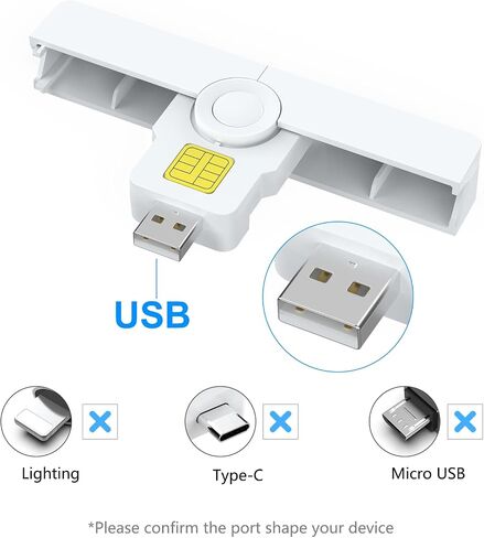 USB Smartfold Type A CAC Reader, USB A DOD Military USB Common Access CAC Smart Card Reader and ID CAC Card Reader,Compatible with Mac Os, Windows,Linux(Mini Foldable and Portable Type A) New in Saudi Arabia