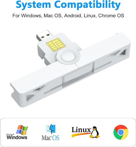 USB Smartfold Type A CAC Reader, USB A DOD Military USB Common Access CAC Smart Card Reader and ID CAC Card Reader,Compatible with Mac Os, Windows,Linux(Mini Foldable and Portable Type A) New in Saudi Arabia