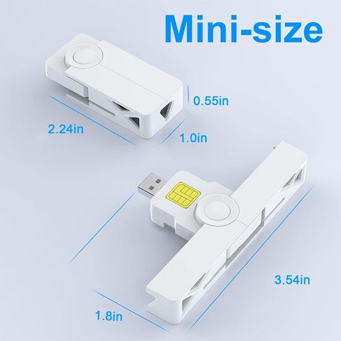USB Smartfold Type A CAC Reader, USB A DOD Military USB Common Access CAC Smart Card Reader and ID CAC Card Reader,Compatible with Mac Os, Windows,Linux(Mini Foldable and Portable Type A) New in Saudi Arabia