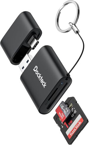 Dockteck SD Card Reader, 5G Super Speed USB3.0 SD/TF Card Reader, 3-Slot USB A/C to SD/Micro SD/USB A Memory Card Reader for UHS-I SD/Micro SD/SDHC/SDXC/MMC, Support OTG for Plug&Play,Green in Saudi Arabia