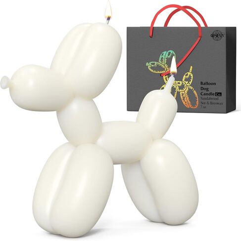 Balloon Dog Candle with Gift Box - Decorative Candles for Home Decor Gifts - Shelf Decor Aesthetic Candle - Balloon Dog Decor Candles - Cool Candles Aesthetic - Modern Room Decor - Cute Gifts 5x6 in Saudi Arabia