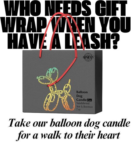 Balloon Dog Candle with Gift Box - Decorative Candles for Home Decor Gifts - Shelf Decor Aesthetic Candle - Balloon Dog Decor Candles - Cool Candles Aesthetic - Modern Room Decor - Cute Gifts 5x6 in Saudi Arabia