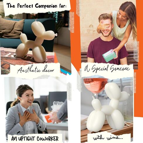 Balloon Dog Candle with Gift Box - Decorative Candles for Home Decor Gifts - Shelf Decor Aesthetic Candle - Balloon Dog Decor Candles - Cool Candles Aesthetic - Modern Room Decor - Cute Gifts 5x6 in Saudi Arabia