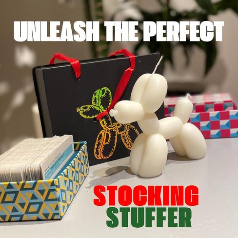 Balloon Dog Candle with Gift Box - Decorative Candles for Home Decor Gifts - Shelf Decor Aesthetic Candle - Balloon Dog Decor Candles - Cool Candles Aesthetic - Modern Room Decor - Cute Gifts 5x6 in Saudi Arabia