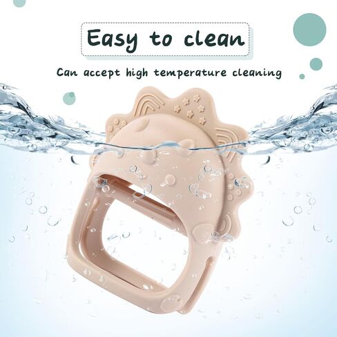 Baby Teething Toys, Teething Toys, Teethers for Babies 3-6 Months, Baby Chew Toys, BPA Free Teether Mitten with Soft Texture for Sensory Exploration and Itching Teething Relief in Kuwait