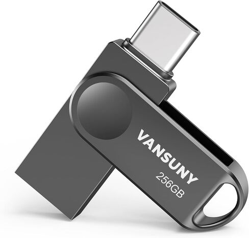 Vansuny 256GB Dual USB Type-C Flash Drive 2 in 1 OTG USB 3.0 Thumb Drive UDP-Tech Waterproof Metal Pen Drive for iPhone 15,Android Smartphones,Tablet,Laptop,PC in Saudi Arabia
