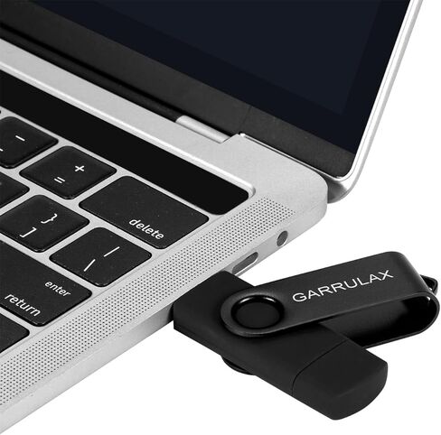 محرك أقراص فلاش USB من جارولاكس، سعة 128 جيجابايت 2 في 1 OTG Type C USB 2.0 قابل للتدوير لتخزين التاريخ بندريف الإبهام للهواتف الذكية التي تعمل بنظام Android وأجهزة MacBook والأجهزة اللوحية والكمبيوتر الشخصي in Saudi Arabia