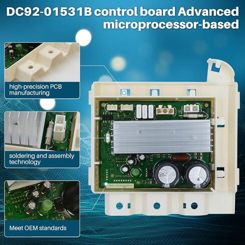 DC92-01531B Washer Inverter Control Board Compatible with Samsung Washer Replaces 3996732, AP5955156, PS10063192 Fit for WF42H5200AP/A2, WF42H5200AW/A2, WF42H5000AW/A2, 2 YEAR WARRANTY in Saudi Arabia