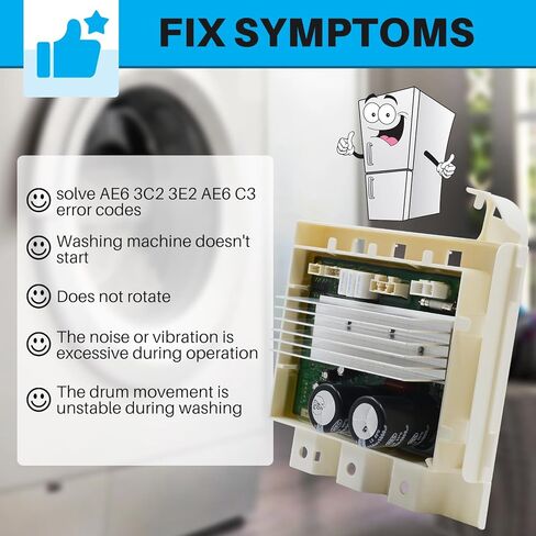 DC92-01531B Washer Inverter Control Board Compatible with Samsung Washer Replaces 3996732, AP5955156, PS10063192 Fit for WF42H5200AP/A2, WF42H5200AW/A2, WF42H5000AW/A2, 2 YEAR WARRANTY in Saudi Arabia